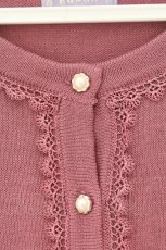 画像2: axes femme kawaii / クマパフェ刺繍ニットカーデ M ピンク O-26-08-04-083-AX-TO-IG-OS (2)