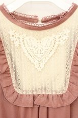 画像2: axes femme POETIQUE / チュールデザインフリルワンピース M ピンク O-26-08-04-085-AX-OP-IG-OS (2)