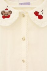 画像2: axes femme kawaii / クマパフェ刺繍ブラウス M アイボリー O-26-08-04-090-AX-BL-IG-OS (2)
