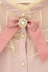 画像2: axes femme kawaii / ビジューリボンブローチ付ブラウス M ピンク O-26-08-04-095-AX-BL-IG-OS (2)