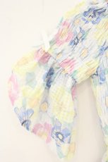 画像3: LIZ LISA / フラワーシャドーギンガムシャーリングワンピース  シロ×ブルー系 O-26-08-04-012-LO-OP-IG-OS (3)
