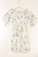 画像4: LIZ LISA / フラワーシャドーギンガムシャーリングワンピース  シロ×ブルー系 O-26-08-04-012-LO-OP-IG-OS (4)