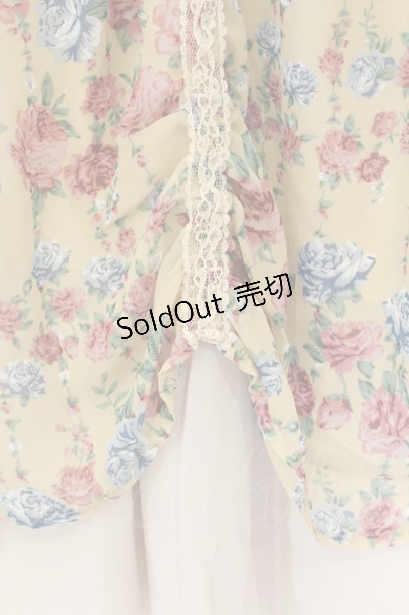 画像3: axes femme / ローズシフォンシャーリングワンピース  ベージュ O-26-08-04-016-AX-OP-IG-OS (3)