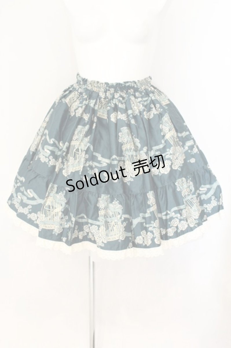 画像1: metamorphose / Rose cage ティアードスカート  グリーン O-26-08-04-021-ME-SK-OW-OS (1)