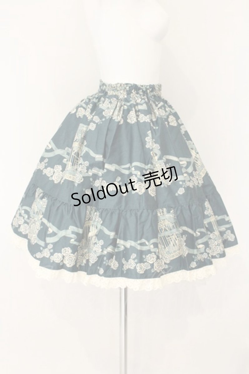 画像3: metamorphose / Rose cage ティアードスカート  グリーン O-26-08-04-021-ME-SK-OW-OS (3)