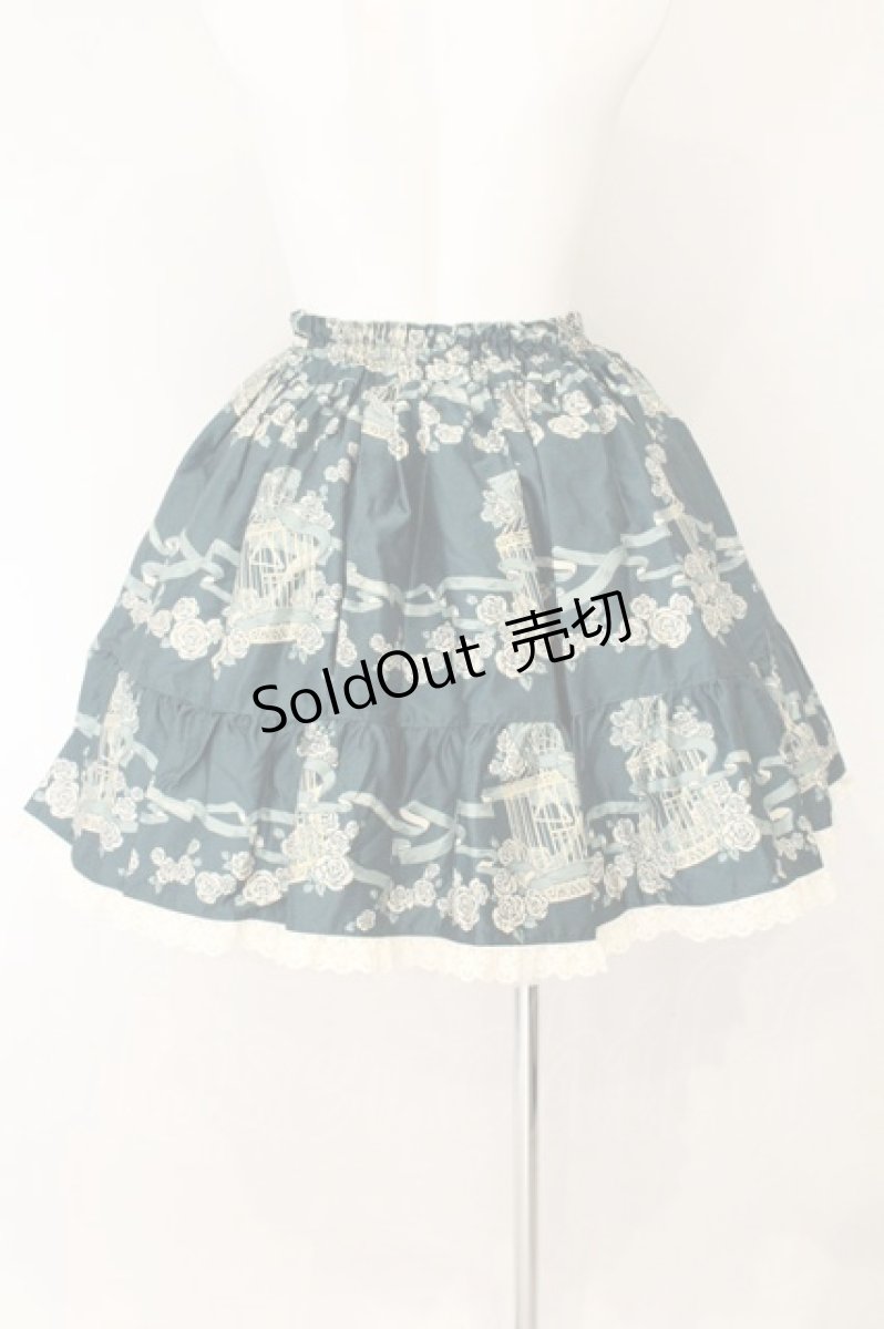 画像4: metamorphose / Rose cage ティアードスカート  グリーン O-26-08-04-021-ME-SK-OW-OS (4)
