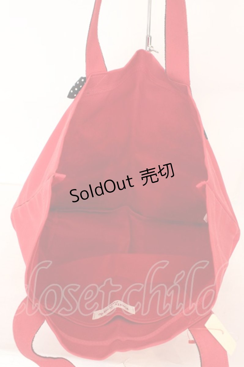 画像3: Emily Temple cute / プードルフロッキートートバッグ  アカ×クロ O-26-08-05-023-ET-BG-OW-ZT0808P (3)