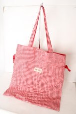 画像2: PINK HOUSE / ハートプリント巾着バッグ  アカ O-26-08-05-025-LO-BG-IG-OS (2)