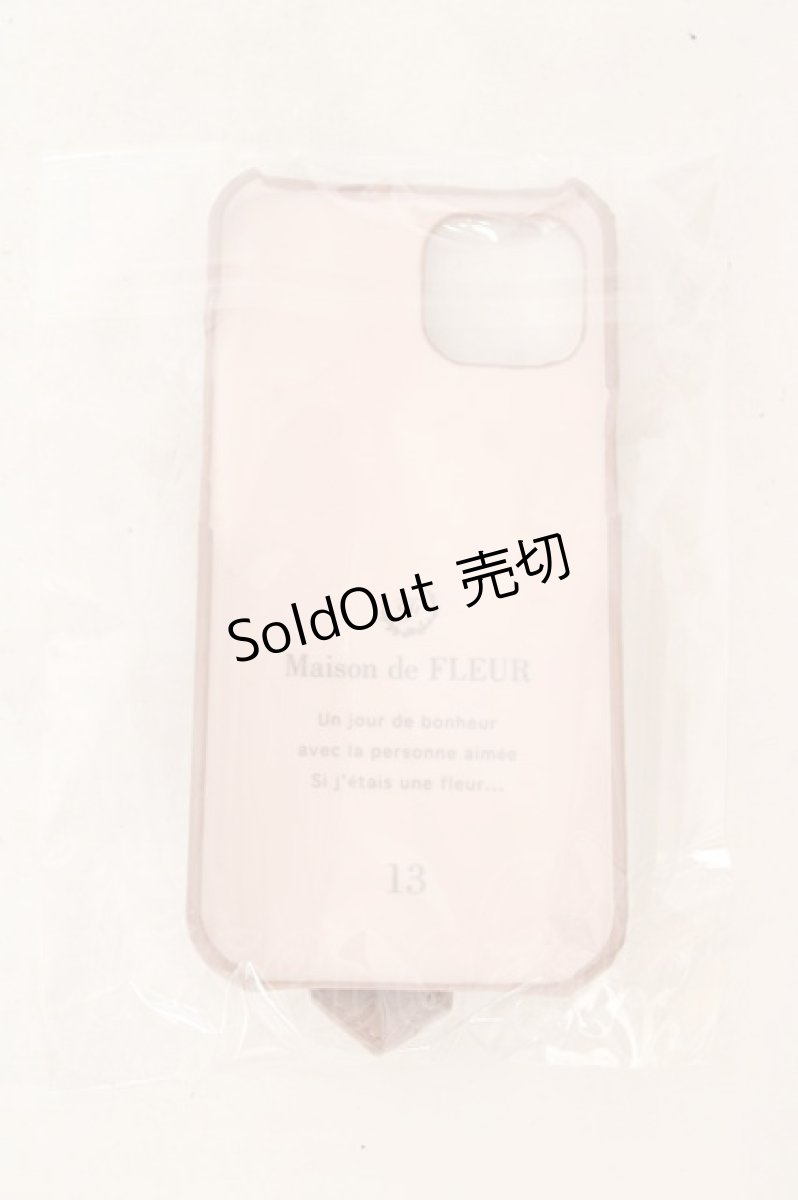 画像2: Maison de FLEUR / ビジューバックルベルトアイフォン13ケース  ピンク O-26-08-05-006-LO-ZA-OW-ZT644-F006 (2)
