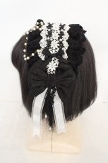 画像3: LOLITA他 / パールチェーンヘッドドレス  クロ×シロ O-26-08-05-007-LO-AC-IG-ZT639-F005 (3)