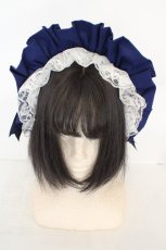 画像2: 制作日和 / ボンネ風カチューシャ  ブルー O-26-08-05-009-LO-AC-OW-OS (2)