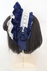 画像3: 制作日和 / ボンネ風カチューシャ  ブルー O-26-08-05-009-LO-AC-OW-OS (3)