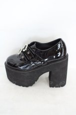 画像4: Bubbles / ダブルバックル厚底シューズ 38 クロ O-26-08-05-013-LO-SH-OW-OS (4)