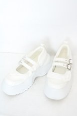 画像1: merry jenny / frill mary jane metal sneakers　スニーカー M オフシロ O-26-08-05-014-LO-SH-OW-OS (1)