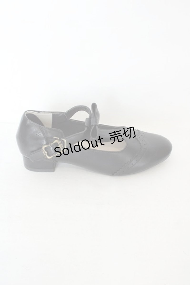 画像7: m petit by misako / AMPUリボンストラップパンプス S クロ O-26-08-05-017-LO-SH-OW-OS (7)