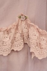 画像2: axes femme / ローズ付ドレープチュールスカート F ピンク O-26-08-06-004-AX-SK-OW-OS (2)