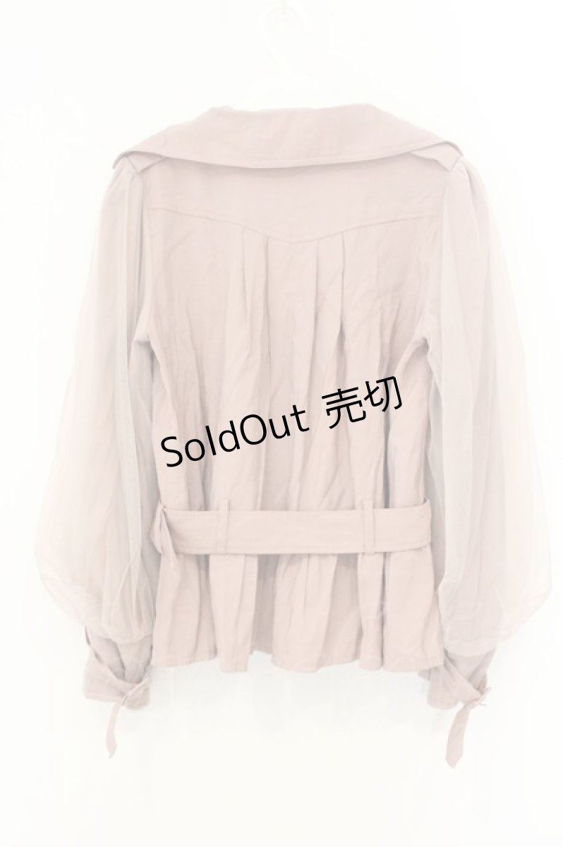 画像3: axes femme POETIQUE / チュール使いショートトレチ  ピンク O-26-08-06-037-AX-JA-IG-OS (3)