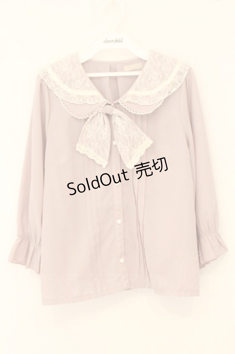 画像1: axes femme POETIQUE / ダブルカラーブラウス M ピンク O-26-08-06-040-AX-BL-IG-OS (1)