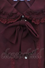 画像2: axes femme kawaii / ホルターフリルカラーブラウス M ワイン O-26-08-06-042-AX-BL-IG-OS (2)