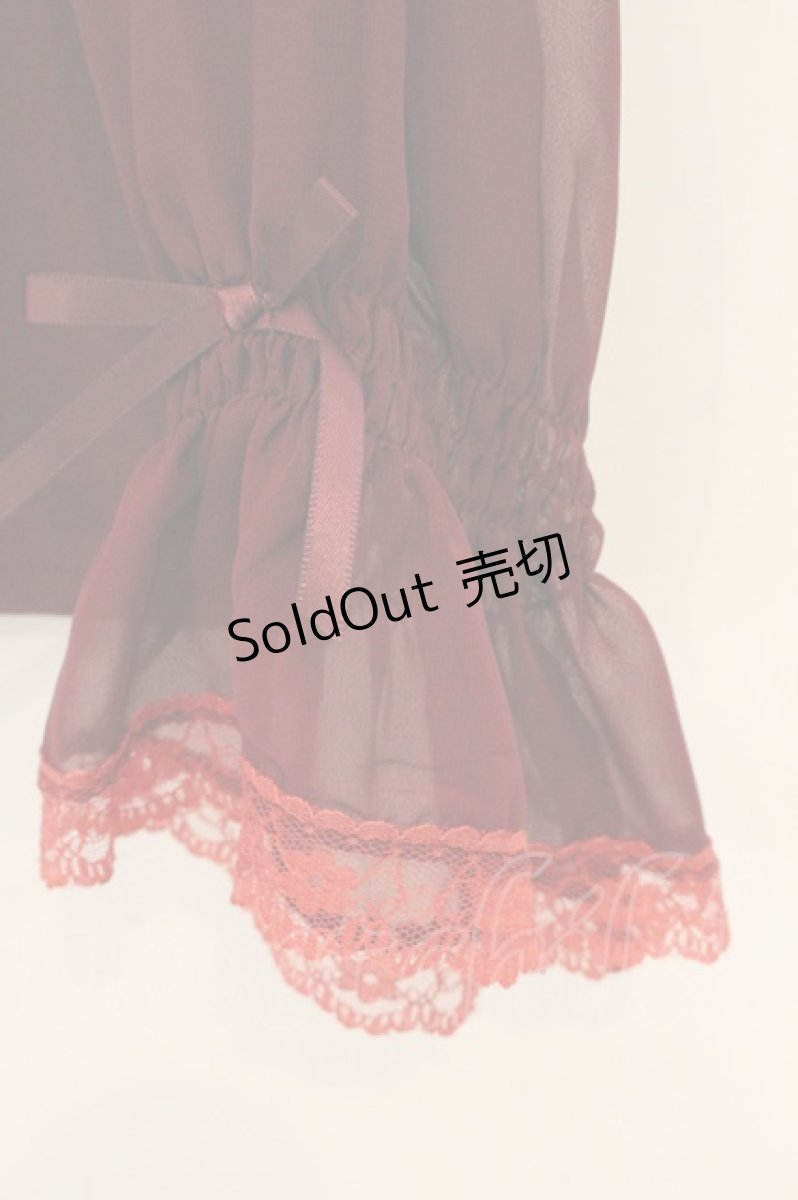画像3: axes femme kawaii / ホルターフリルカラーブラウス M ワイン O-26-08-06-042-AX-BL-IG-OS (3)