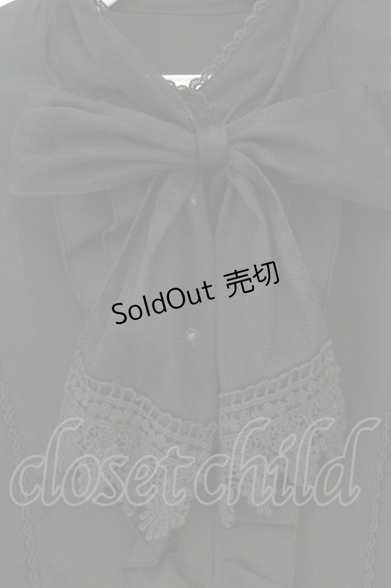 画像2: axes femme kawaii / クラシックブラウス M クロ O-26-08-06-045-AX-BL-IG-OS (2)