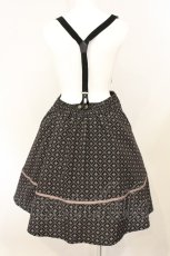 画像3: axes femme POETIQUE / サス付ヴィンテージ柄スカート M クロ O-26-08-06-050-AX-SK-IG-OS (3)