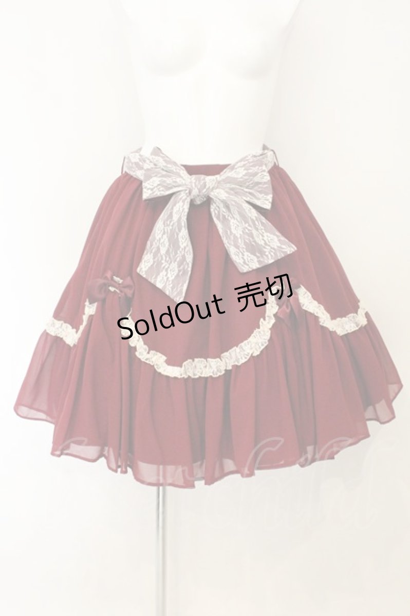 画像1: axes femme kawaii / ティアードシフォンスカート M ワイン O-26-08-06-051-AX-SK-IG-ZH (1)