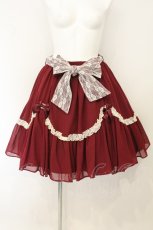 画像1: axes femme kawaii / ティアードシフォンスカート M ワイン O-26-08-06-051-AX-SK-IG-OS (1)