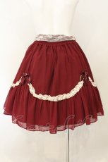 画像4: axes femme kawaii / ティアードシフォンスカート M ワイン O-26-08-06-051-AX-SK-IG-OS (4)