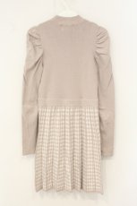 画像3: michellMacaron / 千鳥格子ドッキングワンピース F ピンクベージュ O-26-08-06-006-LO-OP-YM-OS (3)