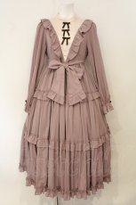 画像1: axes femme kawaii / クラシカルフリルロングワンピ M ピンク O-26-08-06-056-AX-OP-OW-OS (1)