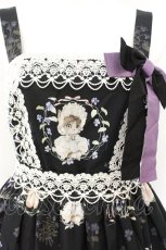画像2: Royal Princess Alice / スミレの花園・tonoコラボ ジャンパースカート  クロ O-26-08-06-062-LO-OP-OW-OS (2)