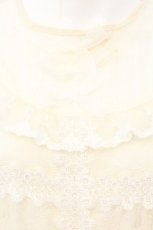 画像2: Jane Knows / ジャガードリボンワンピースセット  アイボリー O-26-08-06-065-LO-OP-IG-OS (2)