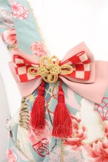 画像3: metamorphose / 花鳥風月〜乙女のはなごろも〜Aラインジャンパースカート  翡翠 O-26-08-06-066-ME-OP-IG-OS (3)