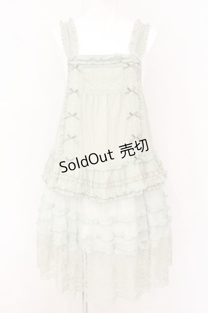 画像1: PINK HOUSE / ドットチュール×ローズチュールレース使いワンピース  薄荷 O-26-08-06-074-LO-OP-IG-OS (1)