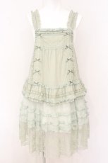 画像1: PINK HOUSE / ドットチュール×ローズチュールレース使いワンピース  薄荷 O-26-08-06-074-LO-OP-IG-OS (1)