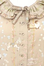 画像2: PINK HOUSE / メリーゴウランドプリントノースリーブワンピース  ベージュ O-26-08-06-075-LO-OP-IG-OS (2)