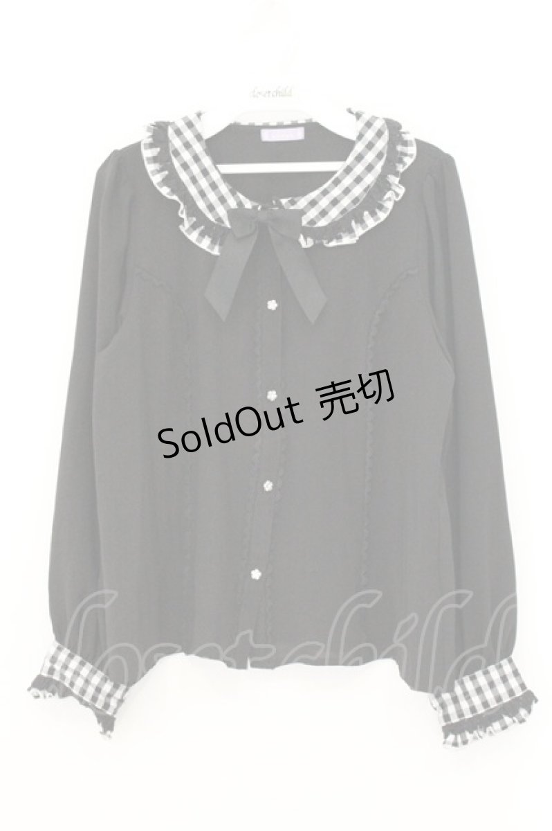 画像1: axes femme kawaii / ピクニックブラウス M クロ O-26-08-06-078-AX-BL-OW-OS (1)