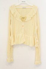 画像1: axes femme kawaii / プチローズニットカーデ M イエロー O-26-08-06-086-AX-TO-OW-OS (1)