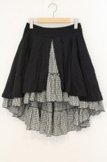 画像1: BPN / ギンガムフィッシュテールスカート M ブラック O-26-08-06-087-GO-SK-OW-OS (1)
