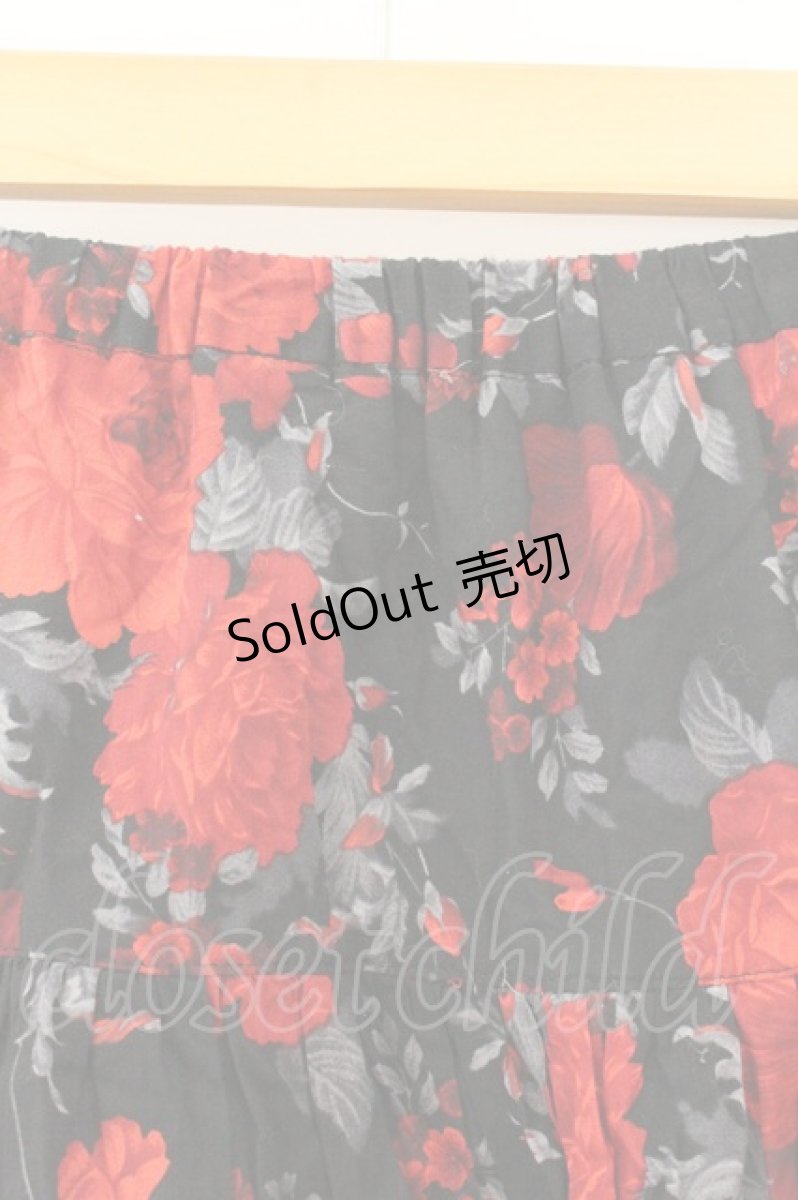 画像3: BPN / 薔薇柄スカート M ブラック×レッド O-26-08-06-088-GO-SK-OW-OS (3)