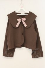 画像1: m petit by misako / サンリオキャラクターズコラボ マイメロディセーラーカーディガン 3L ブラウン O-26-08-06-013-LO-TO-OW-OS (1)
