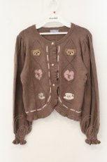 画像1: axes femme kawaii / Rosy Bearニットカーデ M ブラウン O-26-08-06-015-AX-TO-OW-OS (1)