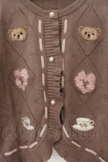 画像2: axes femme kawaii / Rosy Bearニットカーデ M ブラウン O-26-08-06-015-AX-TO-OW-OS (2)
