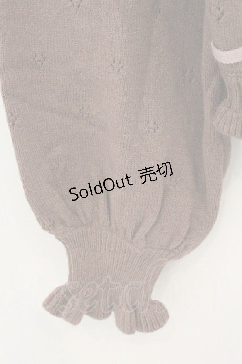 画像3: axes femme kawaii / Rosy Bearニットカーデ M ブラウン O-26-08-06-015-AX-TO-OW-OS (3)