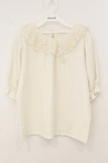 画像1: m petit by misako / レース襟プルオーバー 3L クリーム O-26-08-06-017-LO-TO-OW-OS (1)