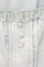 画像2: m petit by misako / NINA'S 花柄スクエアネックワンピース 3L サックス O-26-08-06-018-LO-OP-OW-OS (2)