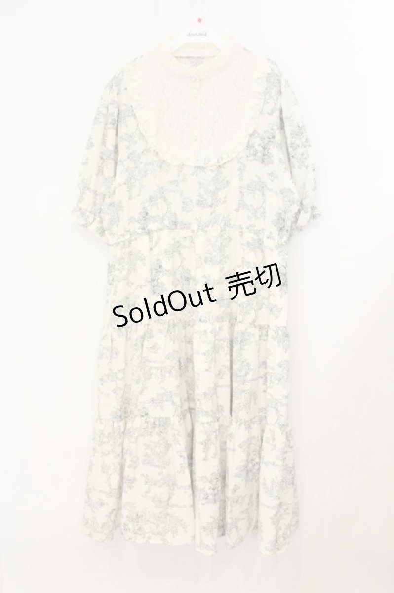 画像1: m petit by misako / TT*AMトワルドジュイワンピース 4L シロ×グリーン系 O-26-08-06-022-LO-OP-OW-OS (1)