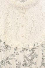 画像2: m petit by misako / TT*AMトワルドジュイワンピース 4L シロ×グリーン系 O-26-08-06-022-LO-OP-OW-OS (2)