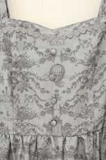画像2: m petit by misako / MSKトワルドジュイジャンパースカート 4L グレー O-26-08-06-025-LO-SK-OW-OS (2)